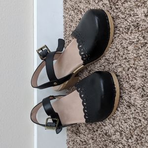 Dansko ankle strap with lattice detail